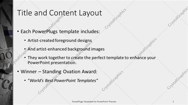 Title and Content presentation slide layout