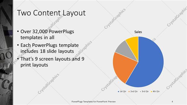 Two Content presentation slide layout