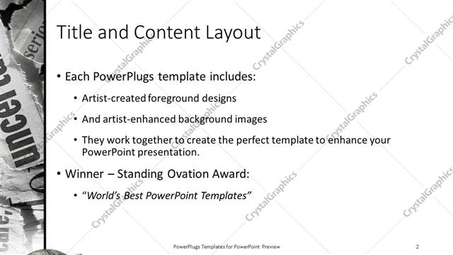 Title and Content presentation slide layout