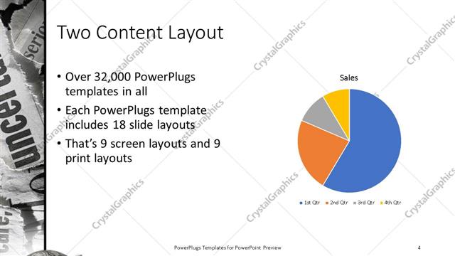 Two Content presentation slide layout