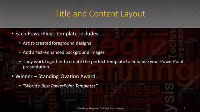 Title and Content presentation slide layout