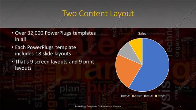 Two Content presentation slide layout