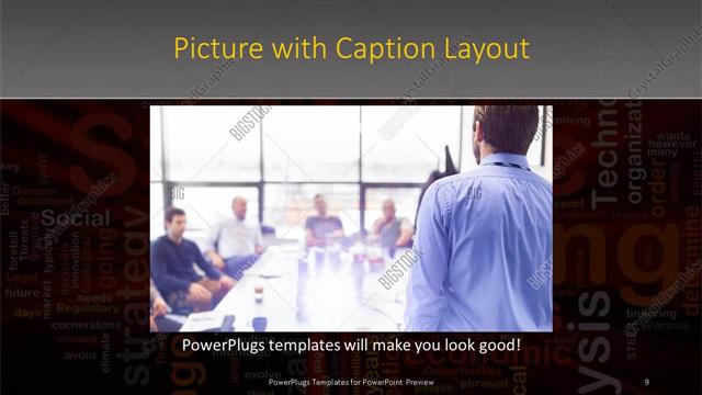Picture with Caption presentation slide layout