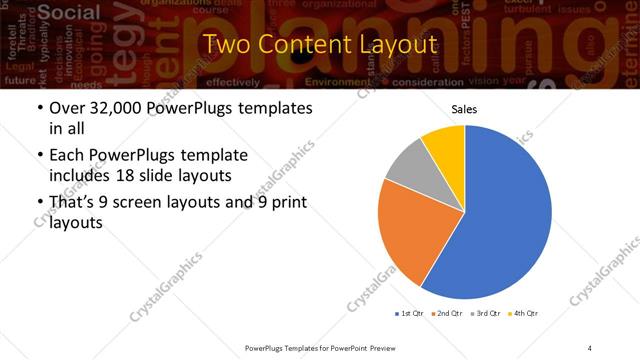 Two Content presentation slide layout