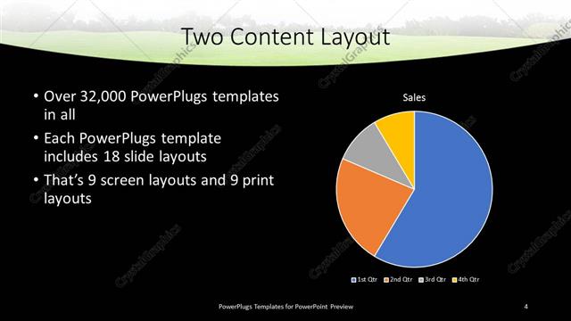 Two Content presentation slide layout