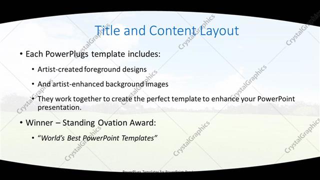 Title and Content presentation slide layout