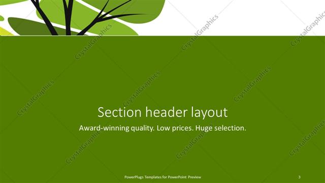 Section Header presentation slide layout