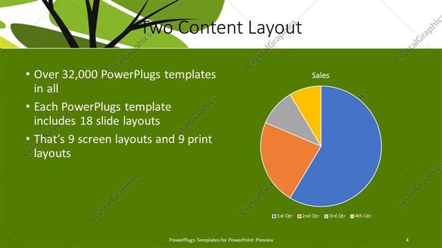 Two Content presentation slide layout