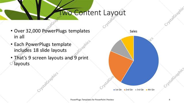 Two Content presentation slide layout