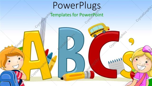  Presentation with vector - Vector Depiction Featuring Letters of the Alphabet - Learning ABCs