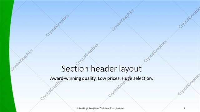 Section Header presentation slide layout