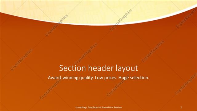 Section Header presentation slide layout