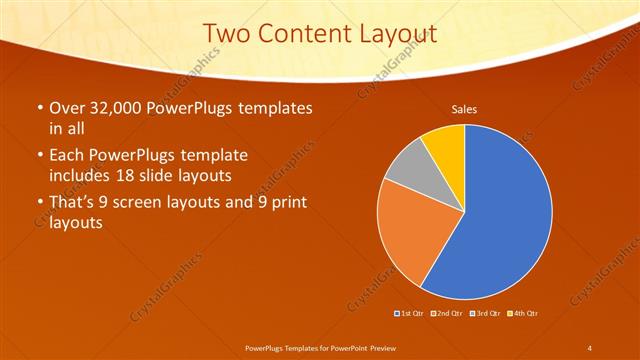 Two Content presentation slide layout