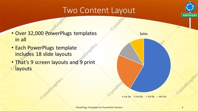 Two Content presentation slide layout