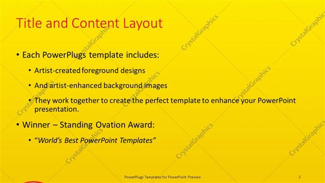 Title and Content presentation slide layout