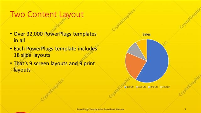 Two Content presentation slide layout