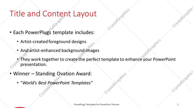 Title and Content presentation slide layout