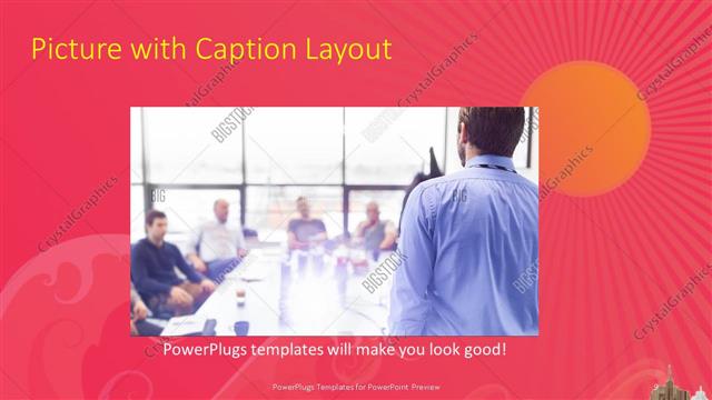Picture with Caption presentation slide layout