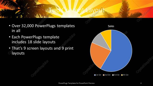 Two Content presentation slide layout
