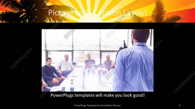 Picture with Caption presentation slide layout