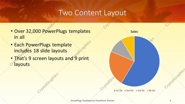 Two Content presentation slide layout