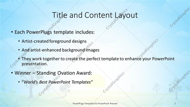 Title and Content presentation slide layout