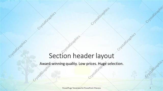 Section Header presentation slide layout