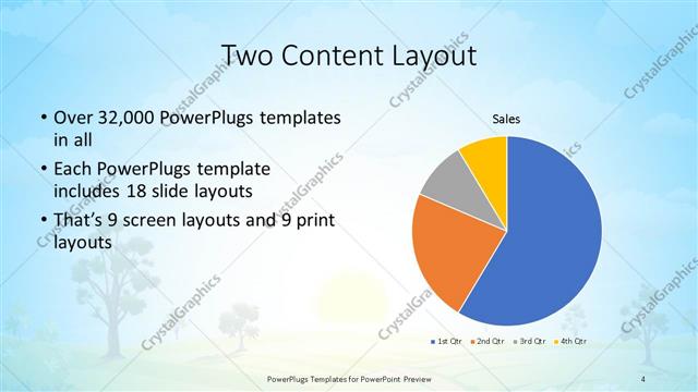 Two Content presentation slide layout