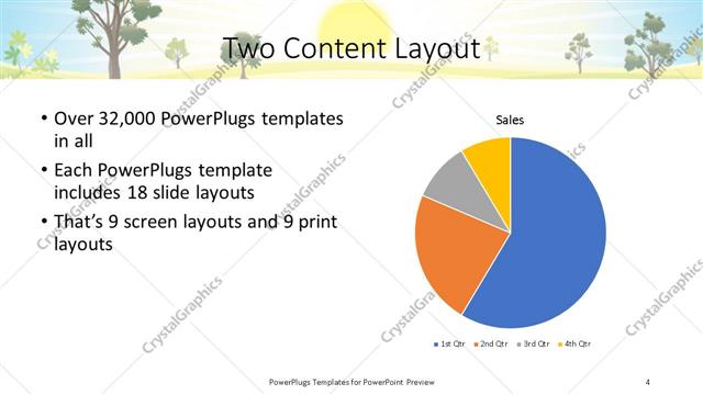Two Content presentation slide layout