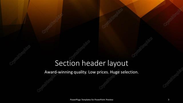 Section Header presentation slide layout