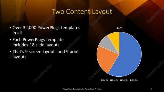 Two Content presentation slide layout