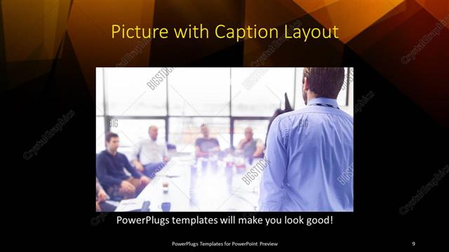 Picture with Caption presentation slide layout