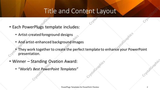 Title and Content presentation slide layout