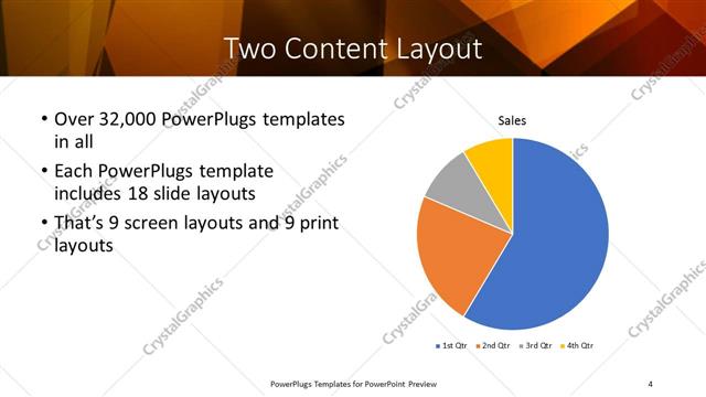 Two Content presentation slide layout