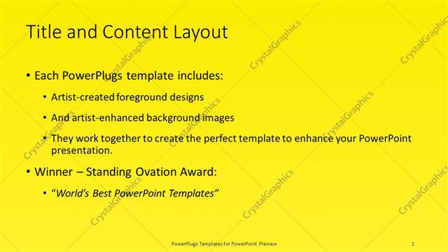 Title and Content presentation slide layout