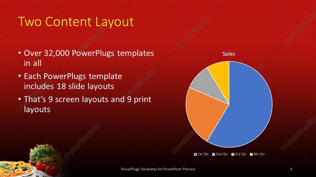 Two Content presentation slide layout