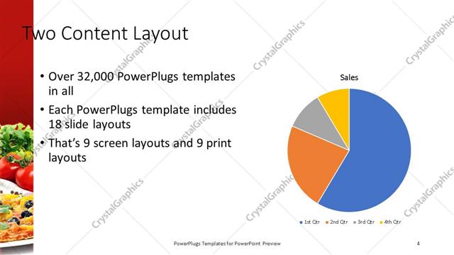 Two Content presentation slide layout