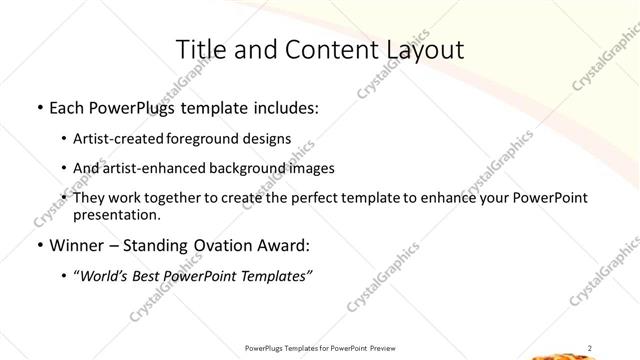 Title and Content presentation slide layout