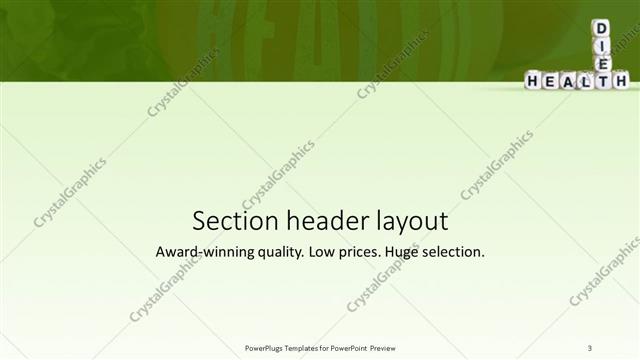 Section Header presentation slide layout