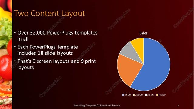 Two Content presentation slide layout