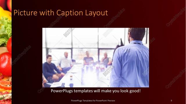 Picture with Caption presentation slide layout