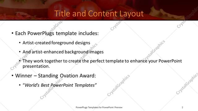Title and Content presentation slide layout