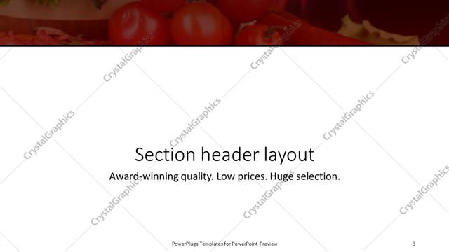Section Header presentation slide layout
