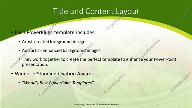 Title and Content presentation slide layout