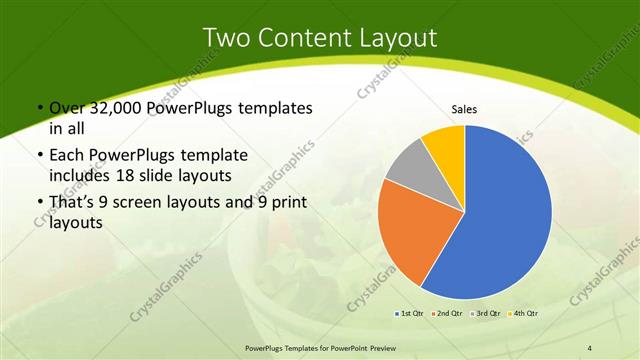 Two Content presentation slide layout