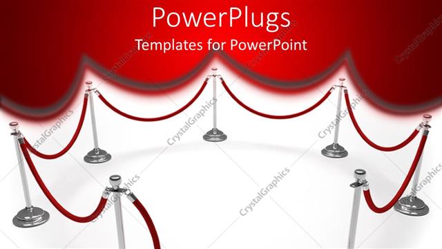  Presentation with rope - A velevt rope being broken with curtains in the background