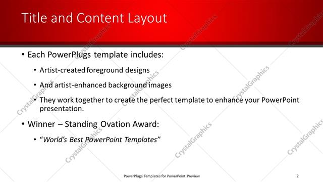Title and Content presentation slide layout