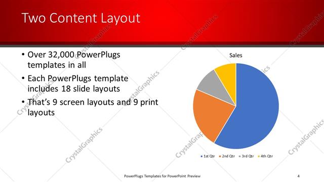 Two Content presentation slide layout