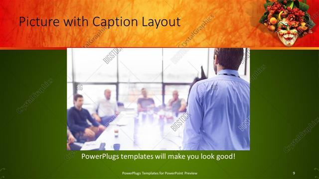 Picture with Caption presentation slide layout