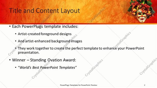 Title and Content presentation slide layout